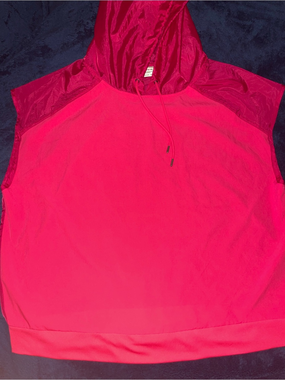 Women's Sleeveless Hooded Top - Hot Pink